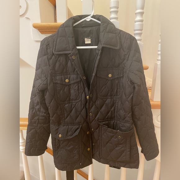 J.Crew Black Quilted Jacket - Picture 1 of 2
